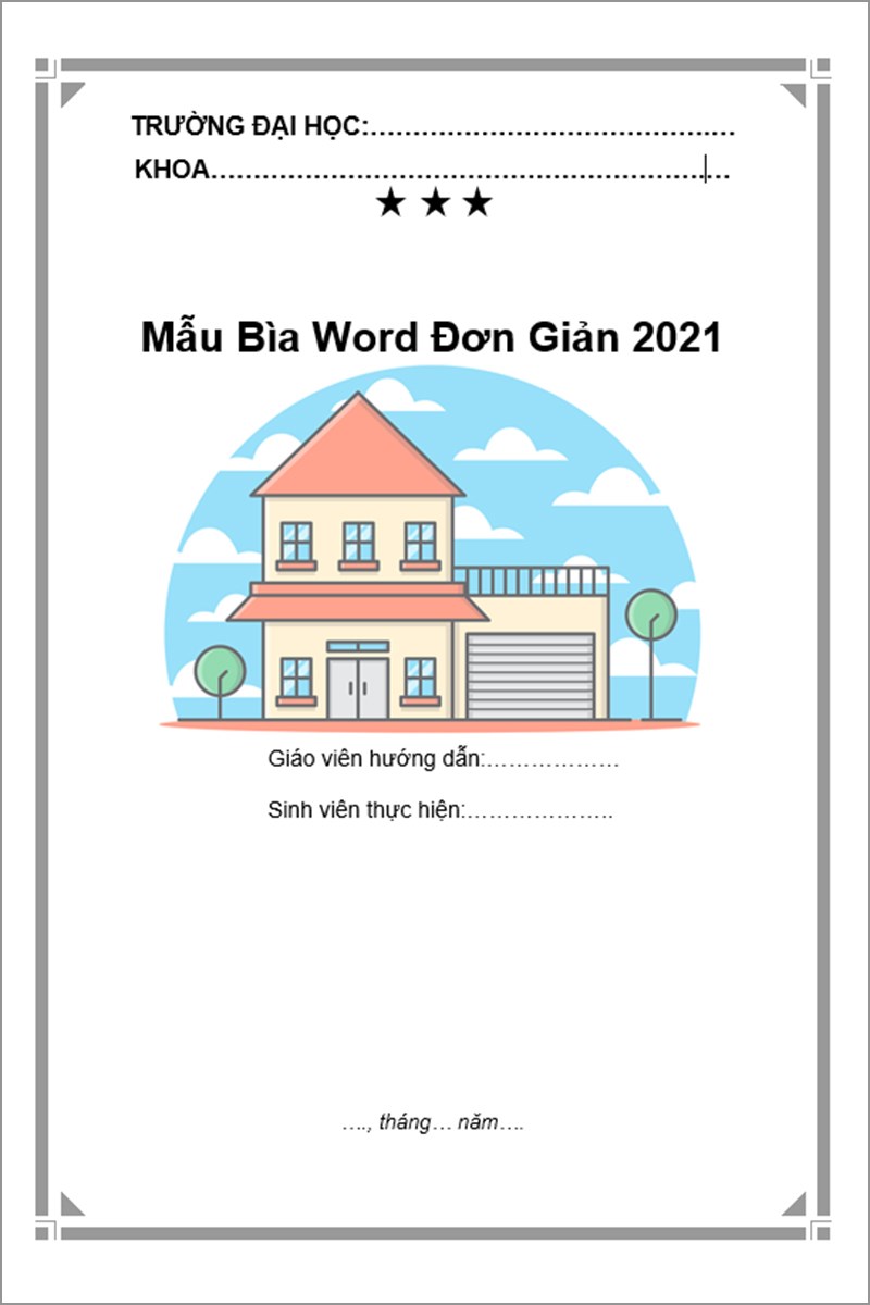 Mẫu bìa Word đơn giản đẹp 2021 số (10)