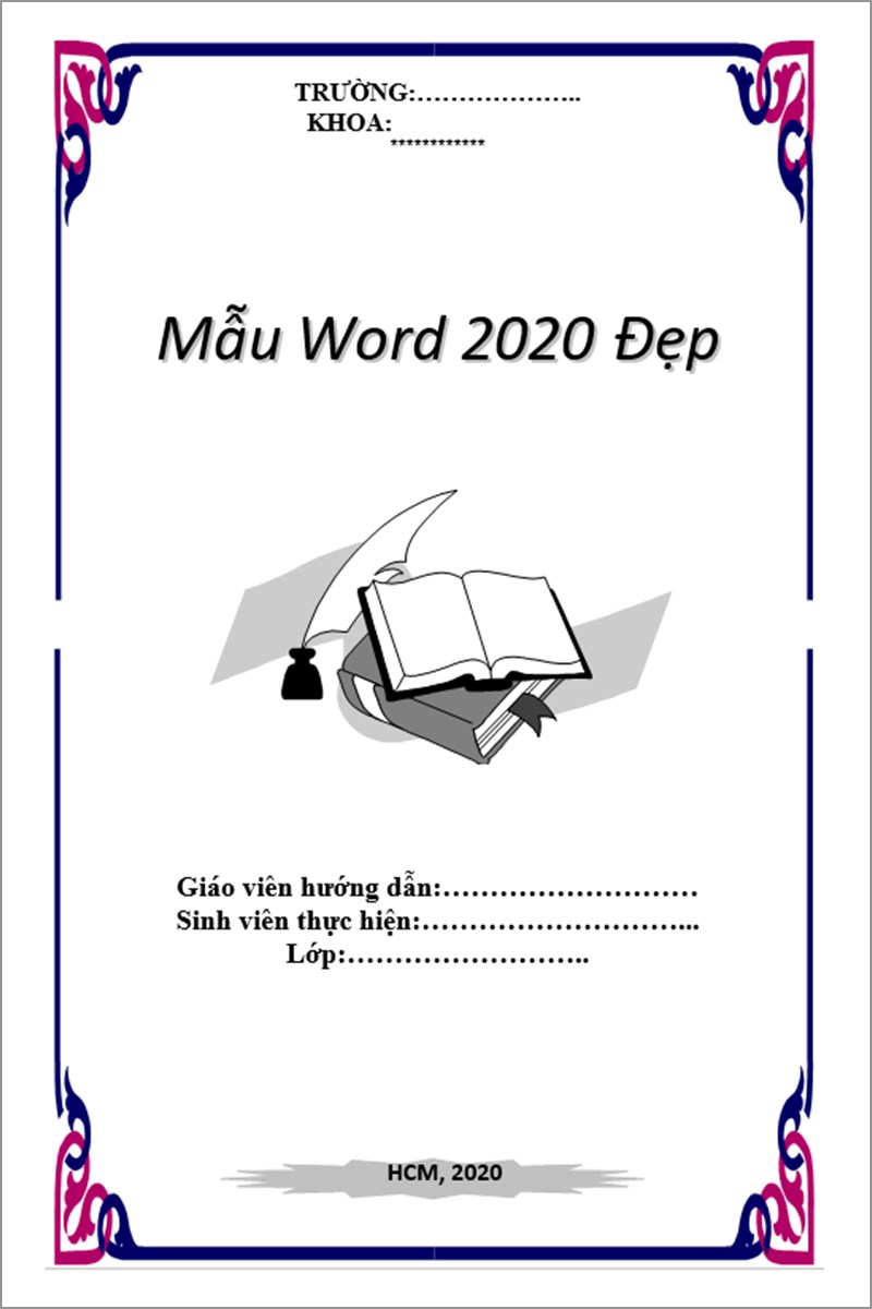 Tải mẫu bìa word 2020 đẹp số (10)