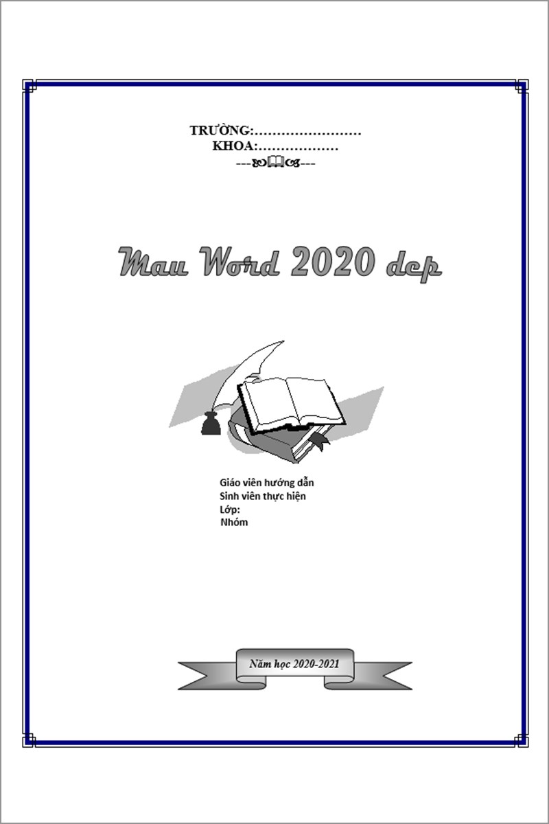 Tải mẫu bìa word 2020 đẹp số (5)