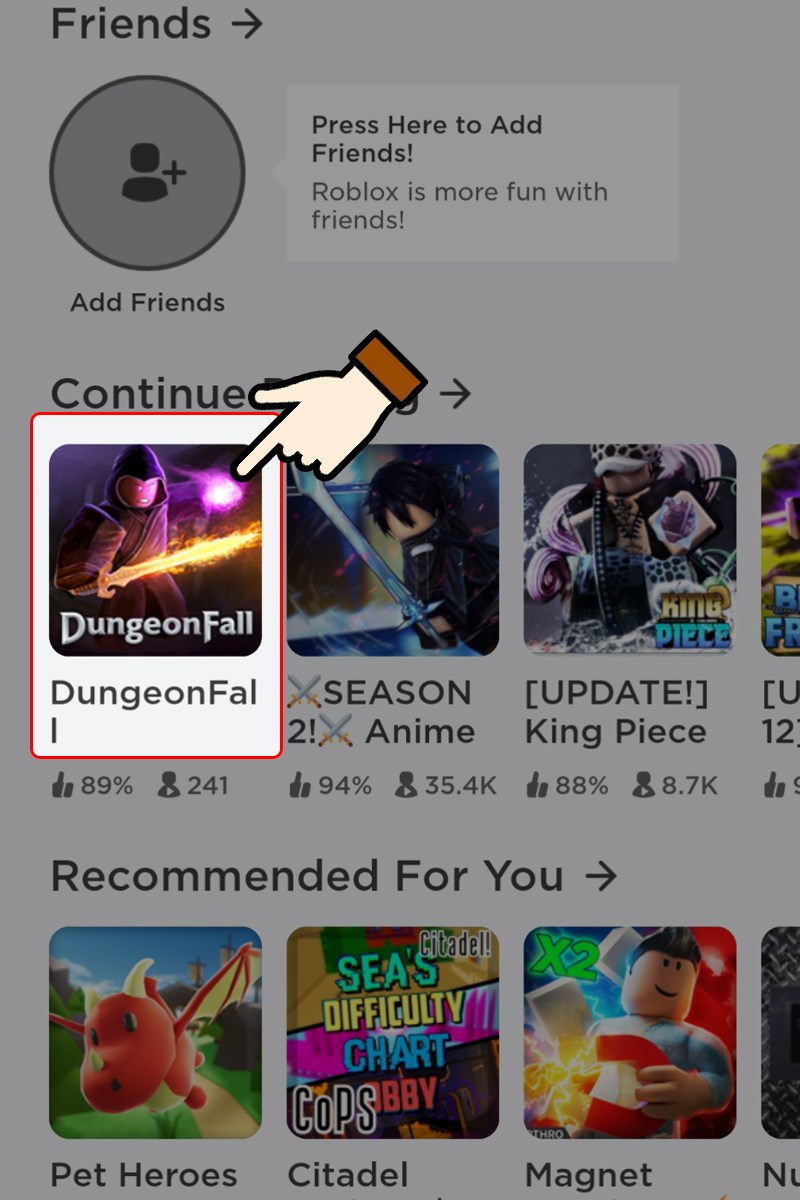 Code DungeonFall 1