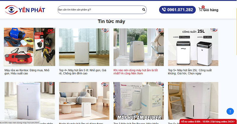 giới thiệu website yên phát